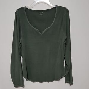 Old Navy Women's Forest Green Long Sleeve Top